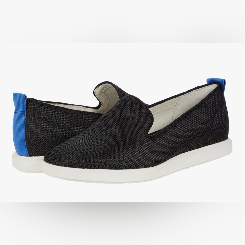 NIB New Franco Sarto Sarto Womens Boston 3 Mesh Slip On Sneakers Black 5